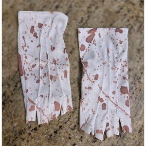 Fingerless White Fake Bloody Gloves Art the Clown Costume Pennywise One Size